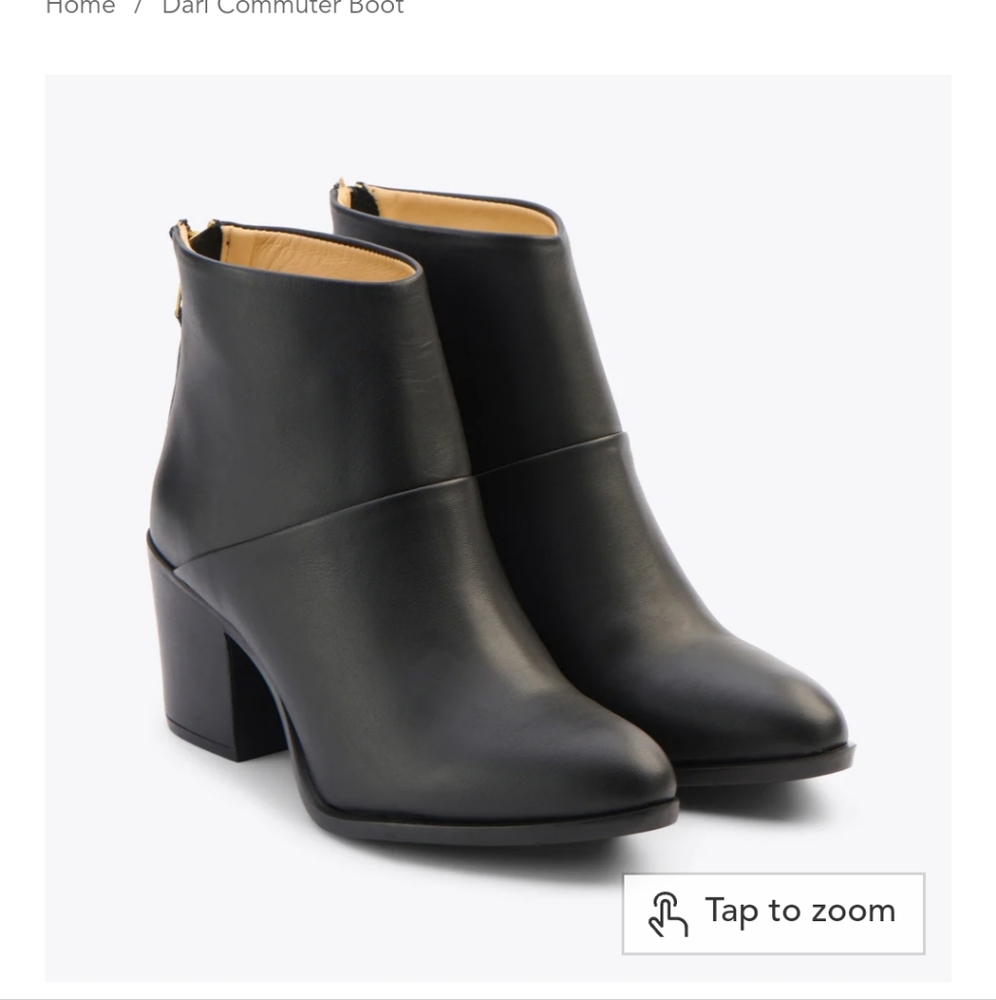 Nisolo Dari Ankle Boot, zip up, 10, authentic genuine leather